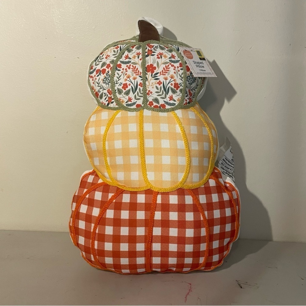 Stacked Fabric Pumpkins Decor Halloween/fall/thanksgiving 12inX16in